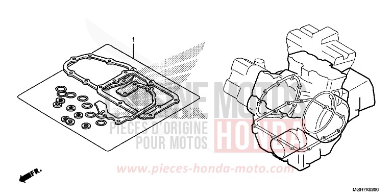TROUSSE DE JOINT B de VFR1200X "Crosstourer" Méca PEARL GLARE WHITE (NHB53B) de 2015
